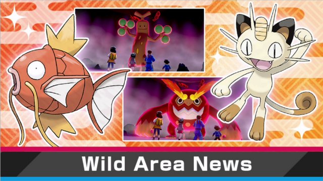 ◓ Pokémon Sword/Shield (Wild Area News): Novo evento de Abril com  monstrinhos das Rotas Iniciais + Ditto!