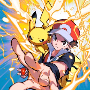 Red and Pikachu Binders