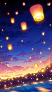 Night Sky Lanterns Display Boards - Pokémon TCG Pocket Night Sky Lanterns Display Boards