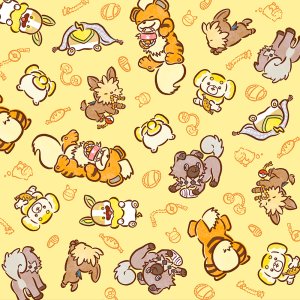 Yamper Growlithe Lillipup Rockruff and Fidough (Playmats) Yamper Growlithe Lillipup Rockruff and Fidough (Playmats)
