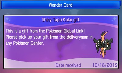 Shiny Tapu Koko Event